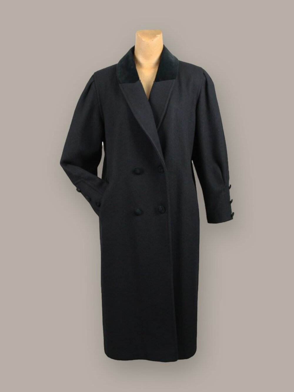 Balimel Montréal Wool Blend Vintage Double Breasted Winter Coat Size XL